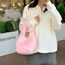 Fashion Off White Plush Large Capacity Tote Bag