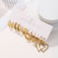 Fashion Gold Alloy Diamond Geometric Earring Set