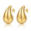 Fashion Rose Gold Metal Geometric Drop Earrings