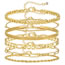 Fashion 1# Gold Plated Copper Snake Bone Chain Bracelet