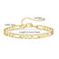 Fashion 4# Gold Plated Copper Chain Bracelet