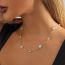 Fashion Gold Geometric Crystal Star Necklace