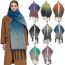 Fashion 07# Green Beige Yarn Polyester Gradient Thick Fringed Scarf