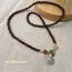 Fashion Main Image Necklace Onyx Chalcedony Beaded Peace Buckle Necklace