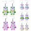 Fashion Rose Red Simulated Cartoon Frog Earrings