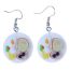 Fashion A Basket Of Brown Eggs Simulated Fruit Food Earrings