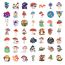 Fashion 100 Pieces Of Mushroom Stickers Self-adhesive Cartoon Mushroom Graffiti Waterproof Sticker