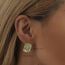 Fashion Gold Alloy Hexagonal Earrings