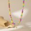 Fashion Color Resin Colorful Beaded Heart Double Waist Chain