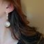 Fashion Gold Geometric Diamond Pearl Earrings
