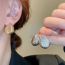 Fashion Silver Metal Drop-shaped Earrings