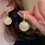 Fashion Beige Alloy Geometric Circle Letter Earrings