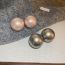 Fashion Grey Geometric Pearl Earrings