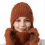 Fashion Grey Acrylic Knitted Scarf And Beanie Five-finger Gloves Three-piece Set