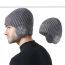 Fashion Navy Blue Acrylic Snowflake Ear Protection Knitted Beanie