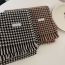 Fashion Coffee Color Houndstooth Cashmere Patch Fringed Scarf