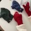 Fashion Navy Blue Polyester Knitted Half Finger Gloves