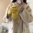 Fashion Yellow Emoji Printed Knitted Five-finger Gloves