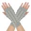 Fashion Dark Gray Wool Knitted Fingerless Gloves