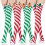 Fashion 19 Green And White Twill/christmas Tree Polycotton Twill Three-dimensional Christmas High Socks
