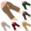 Fashion Wine Red Acrylic Knitted Fingerless Gloves