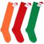 Fashion 7# Red And Black-thin/old Man Head Doll Polyester Three-dimensional Christmas Striped Knitted Stockings