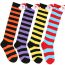 Fashion 7# Red And Black-thin/old Man Head Doll Polyester Three-dimensional Christmas Striped Knitted Stockings
