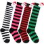 Fashion 6# Red And White Wide Strips/old Man Head Doll Polyester Three-dimensional Christmas Striped Knitted Stockings