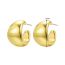 Fashion 2# Alloy Geometric C-shaped Earrings