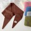 Fashion Apricot Plush Knit Patch Triangle Scarf