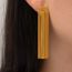 Fashion Gold Stainless Steel Gold Plated Tassel Earrings