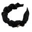 Fashion Black Fabric Pleated Rhinestone Wide-brimmed Headband
