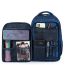 Fashion Blue Trumpet Canvas Large Capacity Backpack