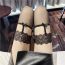 Fashion White Lace Suspender Bow Over-the-knee Socks
