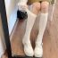 Fashion Calf Socks/milk White Velvet Solid Color Calf Socks
