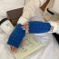 Fashion Blue Twist Pattern Target-f92 Gloves Polyester Plush Patchwork Knitted Half-finger Gloves
