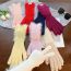 Fashion Beige Pinstripe-f95 Gloves Plush Paneled Knitted Five-finger Gloves