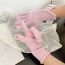 Fashion Pink Slit-f99 Gloves Knitted Patch Five-finger Gloves