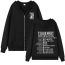 Fashion Black Polyester Printed Zip Hooded Jacket