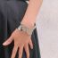Fashion Glossy Silver Alloy Geometric Shiny Open Bracelet