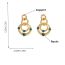 Fashion Gold Copper Diamond Geometric Round Earrings