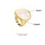 Fashion Silver Copper Geometric Shell Open Ring