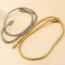 Fashion Gold Alloy Diamond Long Snake Necklace