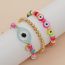 Fashion 4# Colorful Polymer Clay Beaded Eye Bracelet