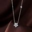 Fashion Sparkling Diamond Flower Necklace Copper Diamond Flower Necklace