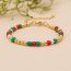 Fashion Gold Colorful Beads And Gold Beaded Bracelet