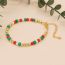 Fashion Gold Colorful Beads And Gold Beaded Bracelet