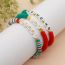 Fashion Color Colorful Polymer Clay Letter Beaded Five-pointed Star Bracelet Set