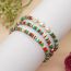 Fashion Color Colorful Polymer Clay Letter Beaded Bracelet Set