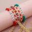 Fashion Color Colorful Soft Pottery Rice Beads And Gold Beads Beaded Alphabet Bracelet Set